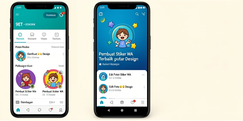 Antarmuka 9ET yang ramah pengguna untuk membuat stiker WA.