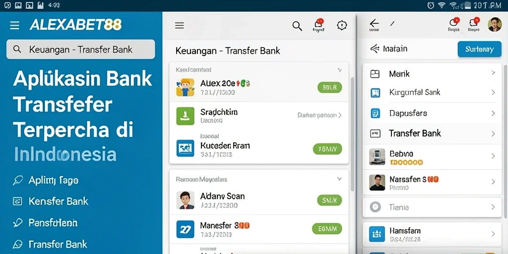 Antarmuka ALEXABET88 untuk transaksi Transfer Bank yang mudah digunakan.