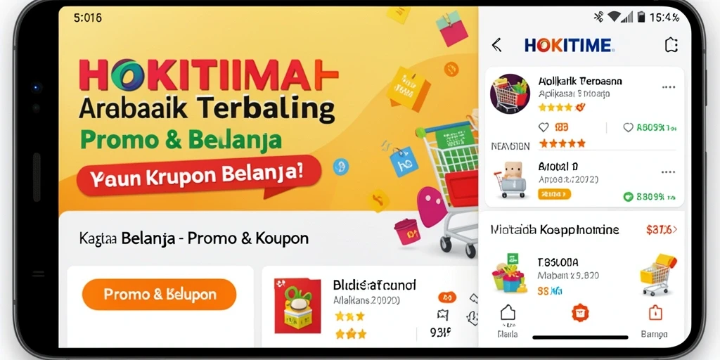 Antarmuka HOKITIME menampilkan fitur Promo & Kupon yang menarik.
