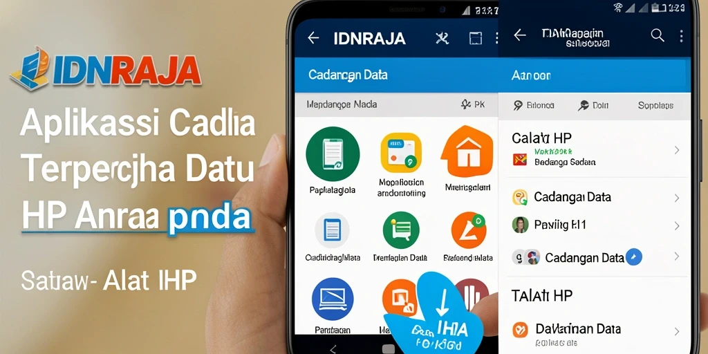 Tampilan antarmuka <strong>IDNRAJA</strong> yang user-friendly untuk cadangan data.
