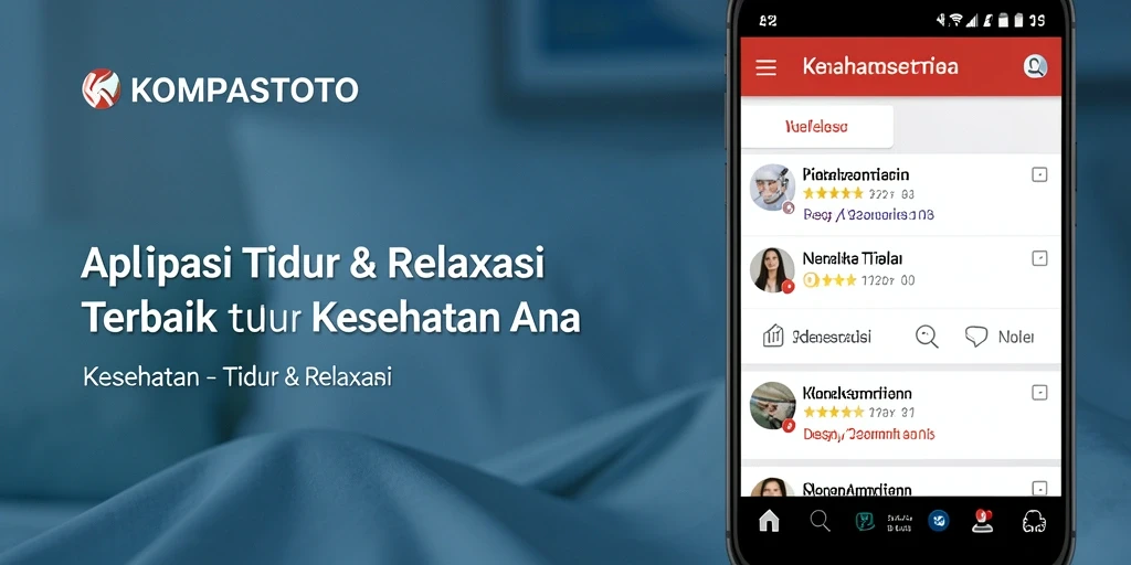 Antarmuka KOMPASTOTO yang menenangkan untuk tidur dan relaksasi.